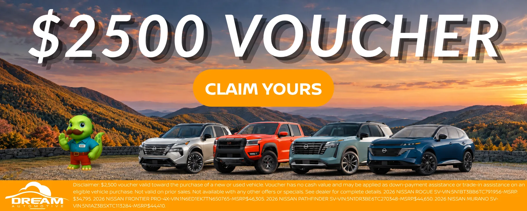 Nissan $2,500 Voucher